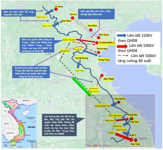 Laos–Vietnam Interconnection Corridors under Power Development Plan VIII and Proposed Enhancements to Increase Import Capacity
